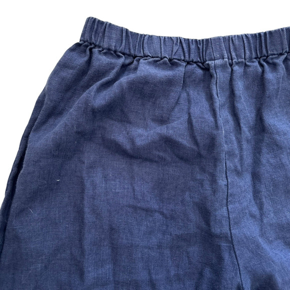 Suzie Kondi Linen Pants Size XS The Delos Pants in 100% Linen Light Blue Gray - Picture 7 of 10